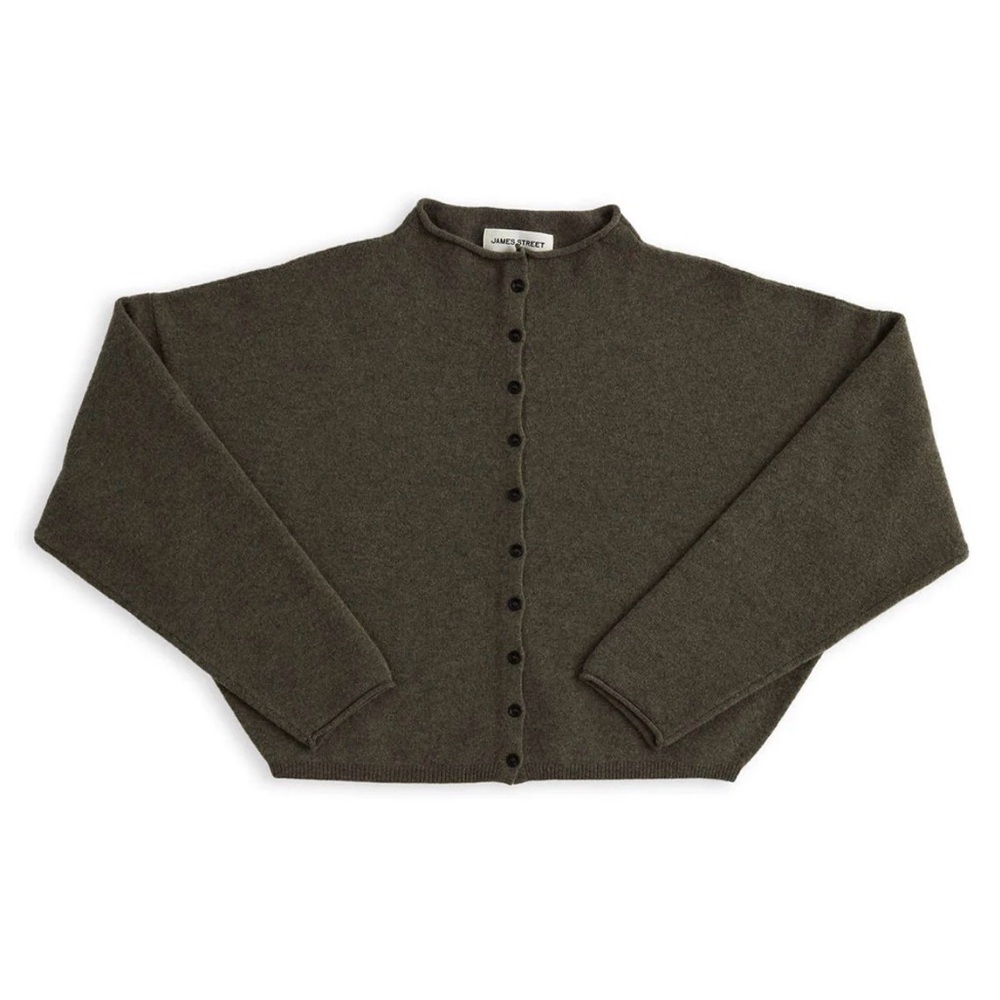 James Street Peri Shrunken Cardigan Shadow Small